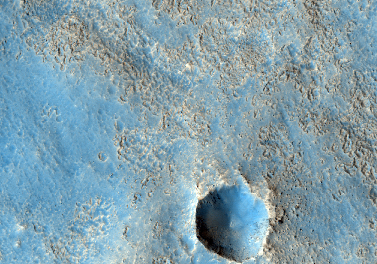 Double Layer Ejecta in an Arabia Region Crater | Mars From Space