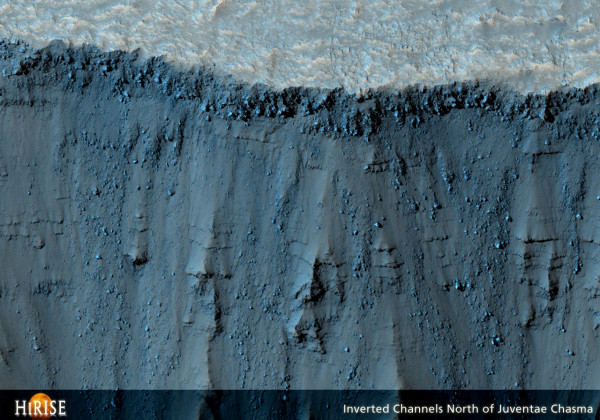Inverted Channels North of Juventae Chasma | Mars From Space